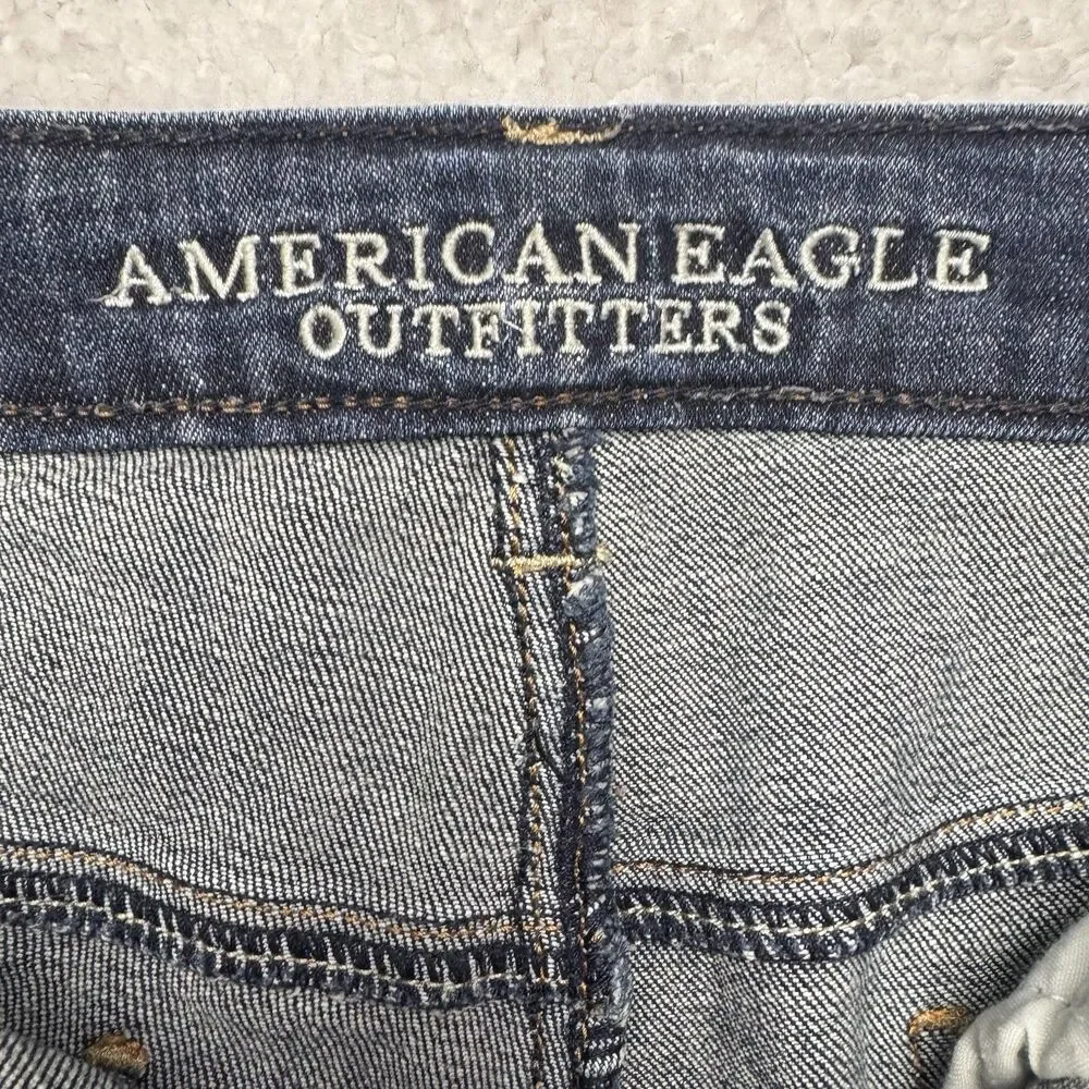 American Eagle High Rise Jegging Medium Wash Blue Skinny Jeans Size 12 Short